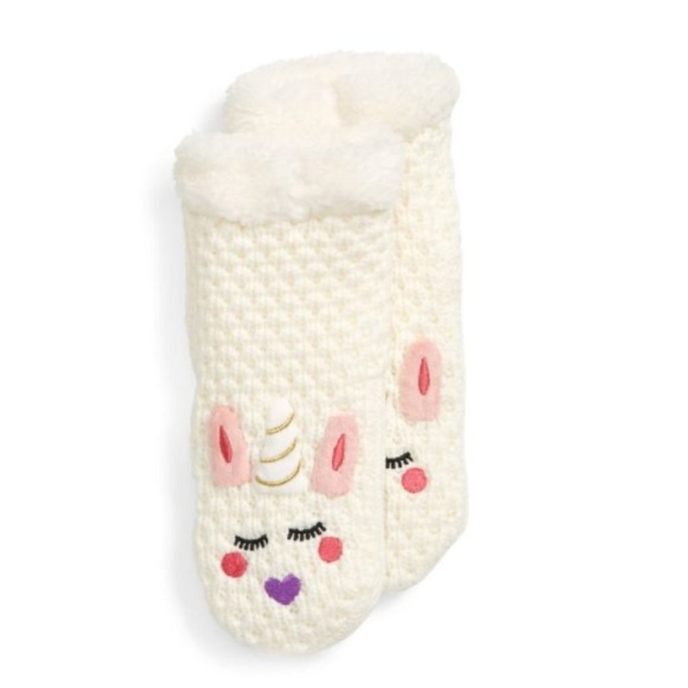 Girl's Tucker + Tate Critter Applique Slipper Sock